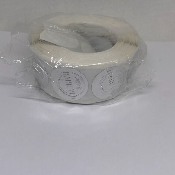 500 Pieces/roll 2.5CM Thank You For Ordering Sticker Gift Silver Label Stickers - Picture 3 of 3